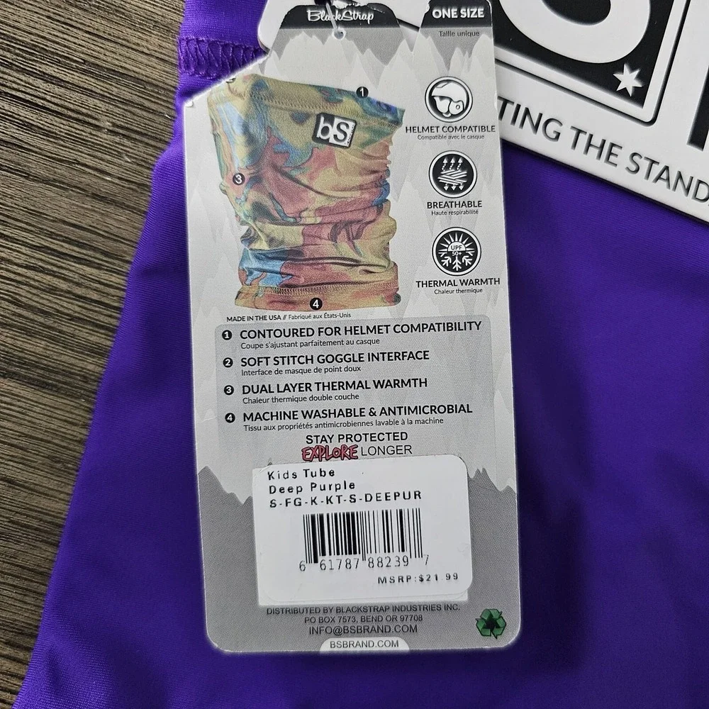 Black Strap Facegear Kids Tube Deep Purple S-FG-K-KT-S-DEEPUR